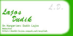 lajos dudik business card